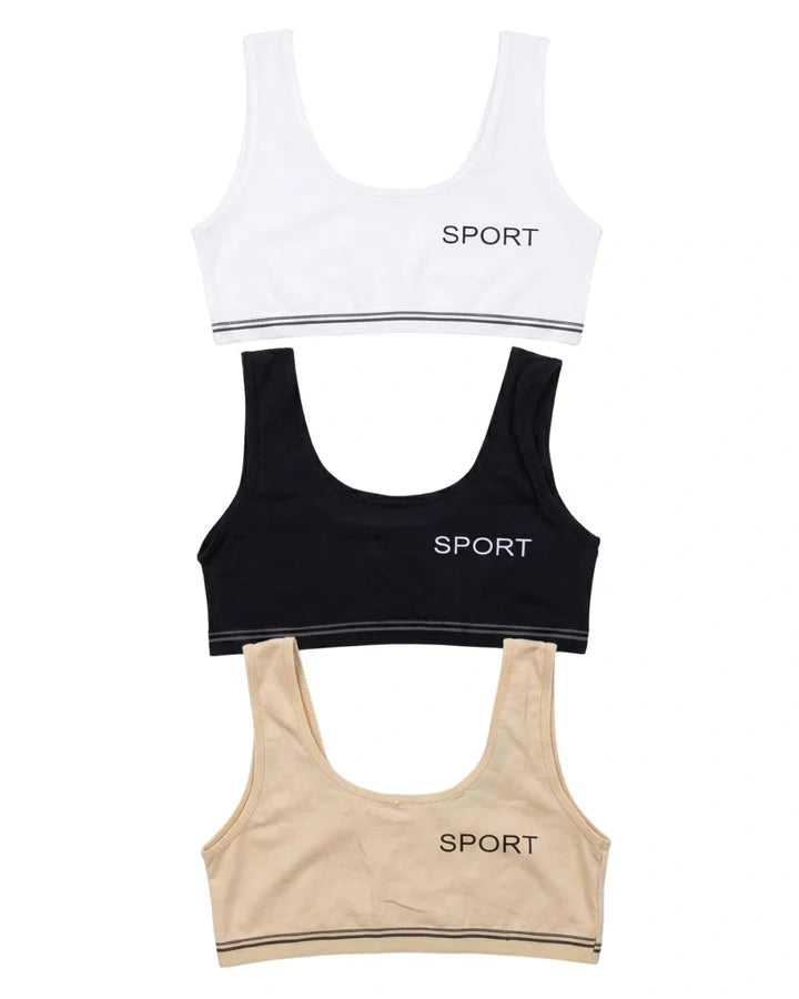 Pack Of 3 Teenage Bra - Sportica