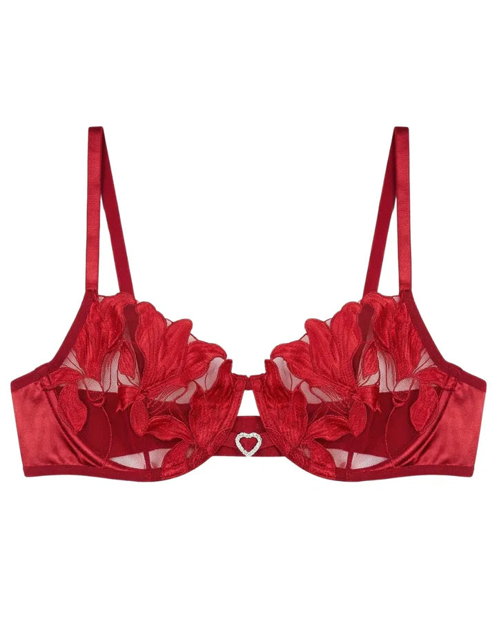 Non Padded Bra Set - Roselle Bloom - Rust Sale price