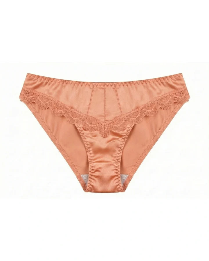 Cotton Bikini - Crimson Lace - Peach