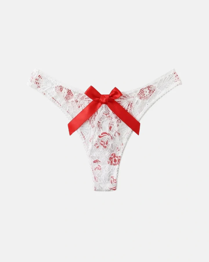 Non-Padded Bra Set - Ribbon Lace