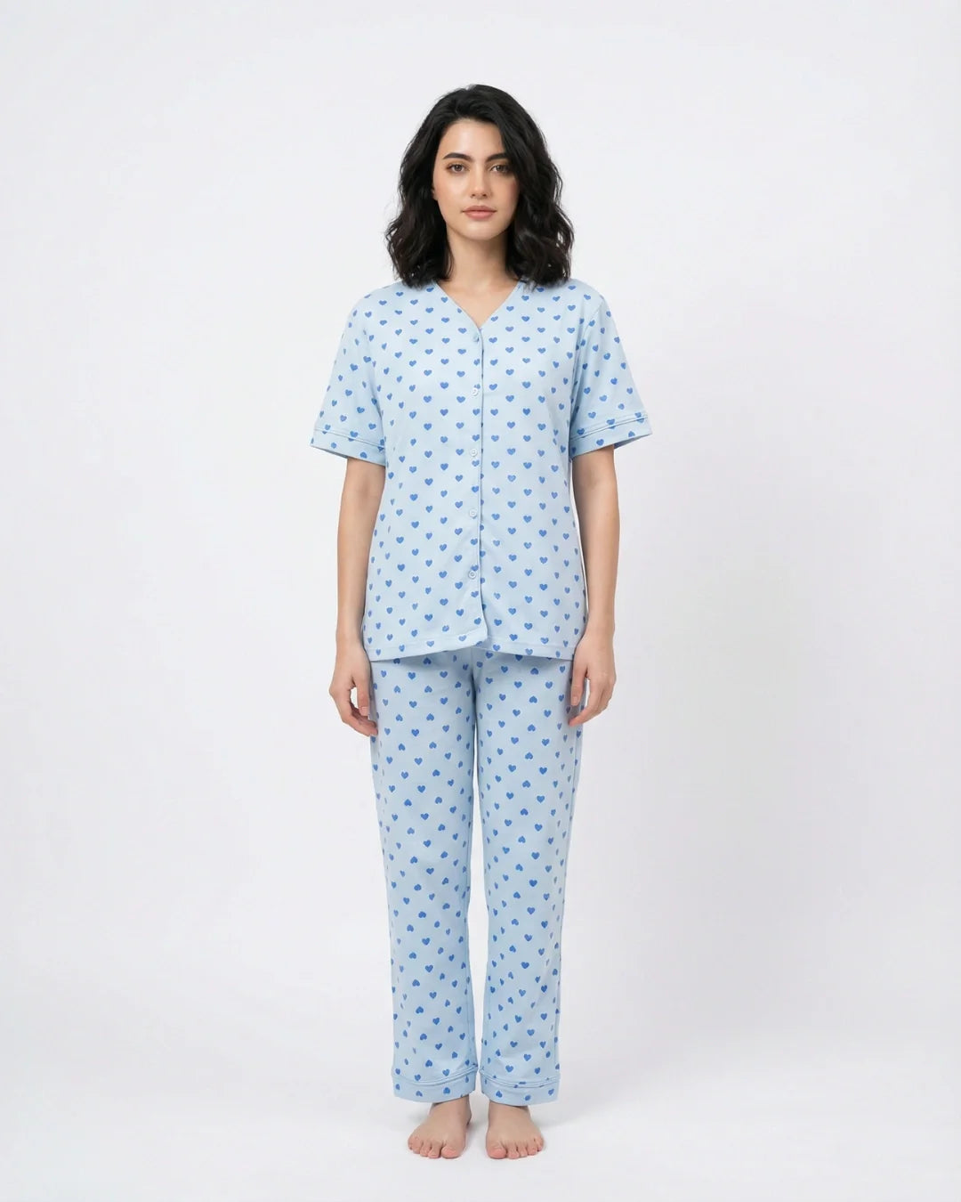 Cotton PJ Set - Heart Bliss