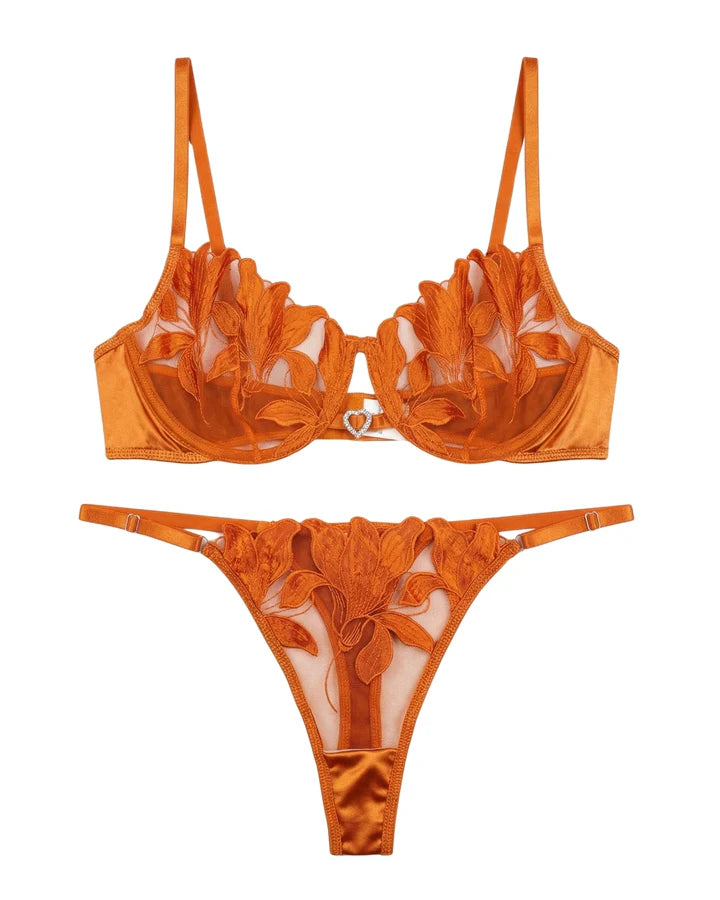 Non Padded Bra Set - Roselle Bloom