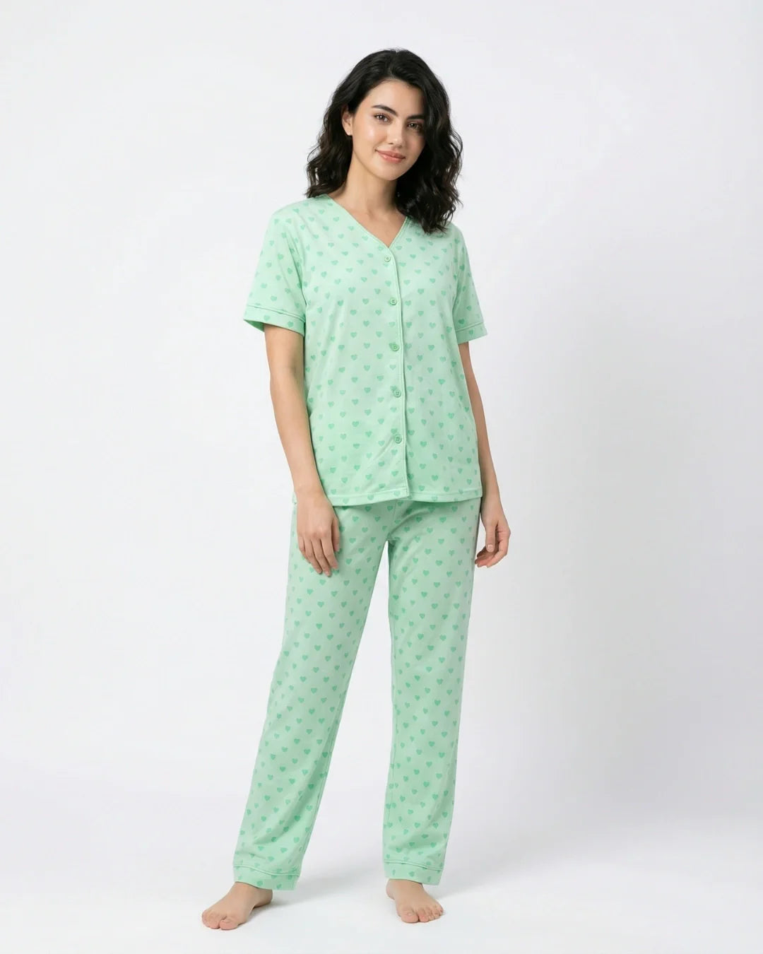 Cotton PJ Set - Heart Bliss