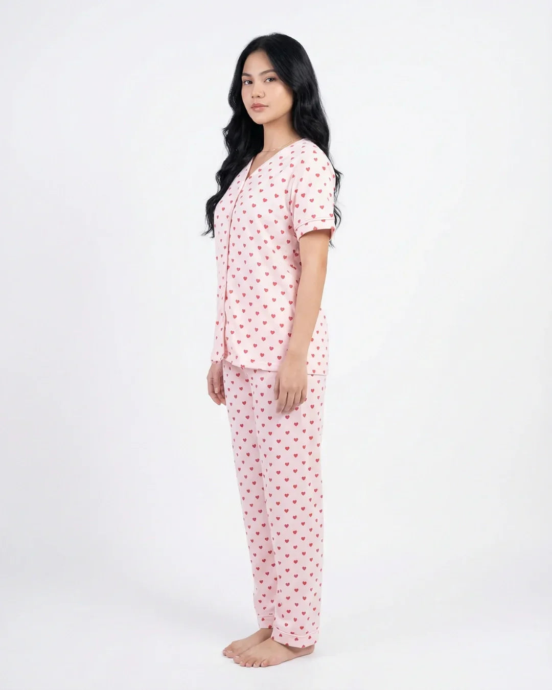 Cotton PJ Set - Heart Bliss