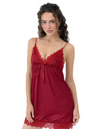 Babydoll Lingerie - Merlot