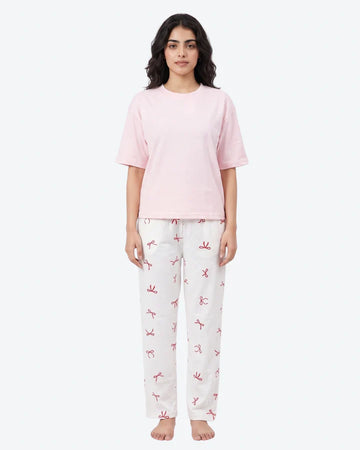 Cotton PJ Set - Bow Bliss