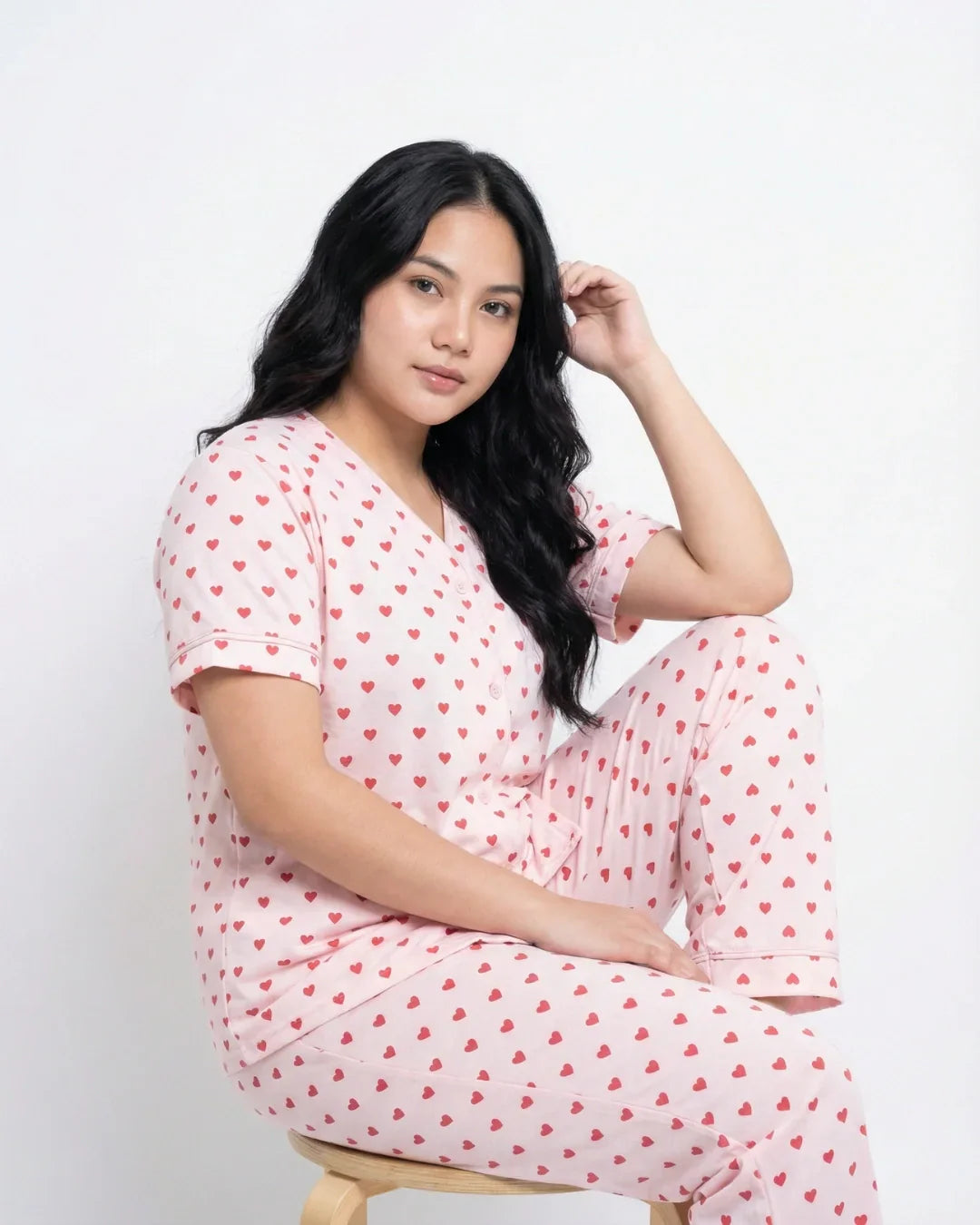 Cotton PJ Set - Heart Bliss