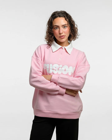 Fleece Polo Style Sweatshirt - FUSION
