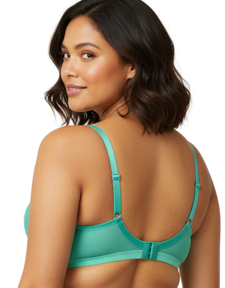 True Curv Double Layered Non Wired Full Coverage Super Support Bra - Green Print