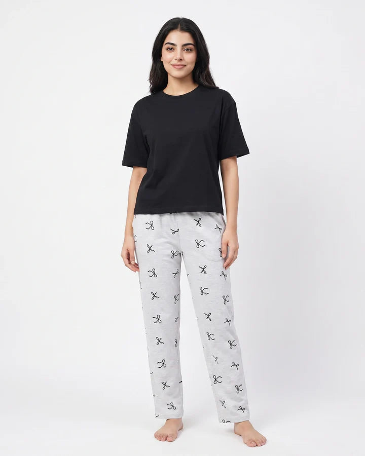 Cotton PJ Set - Bow Bliss