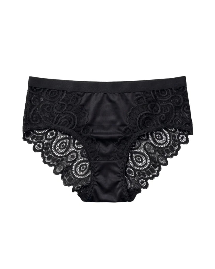 Brief Panty - Crimson Charm - Black