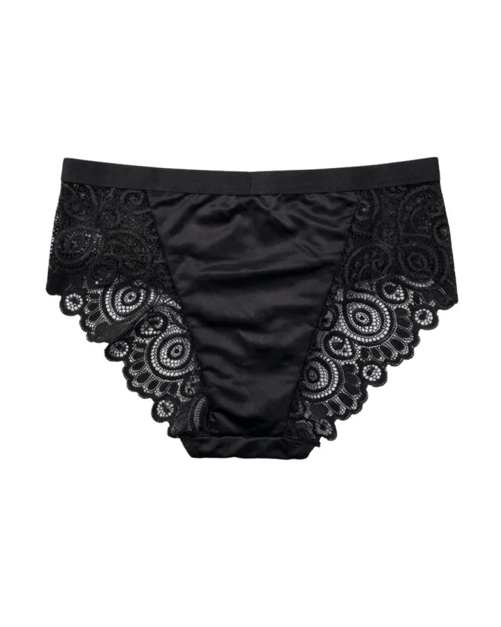 Brief Panty - Crimson Charm - Black