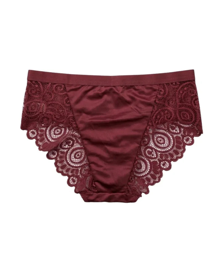 Brief Panty - Crimson Charm - Black