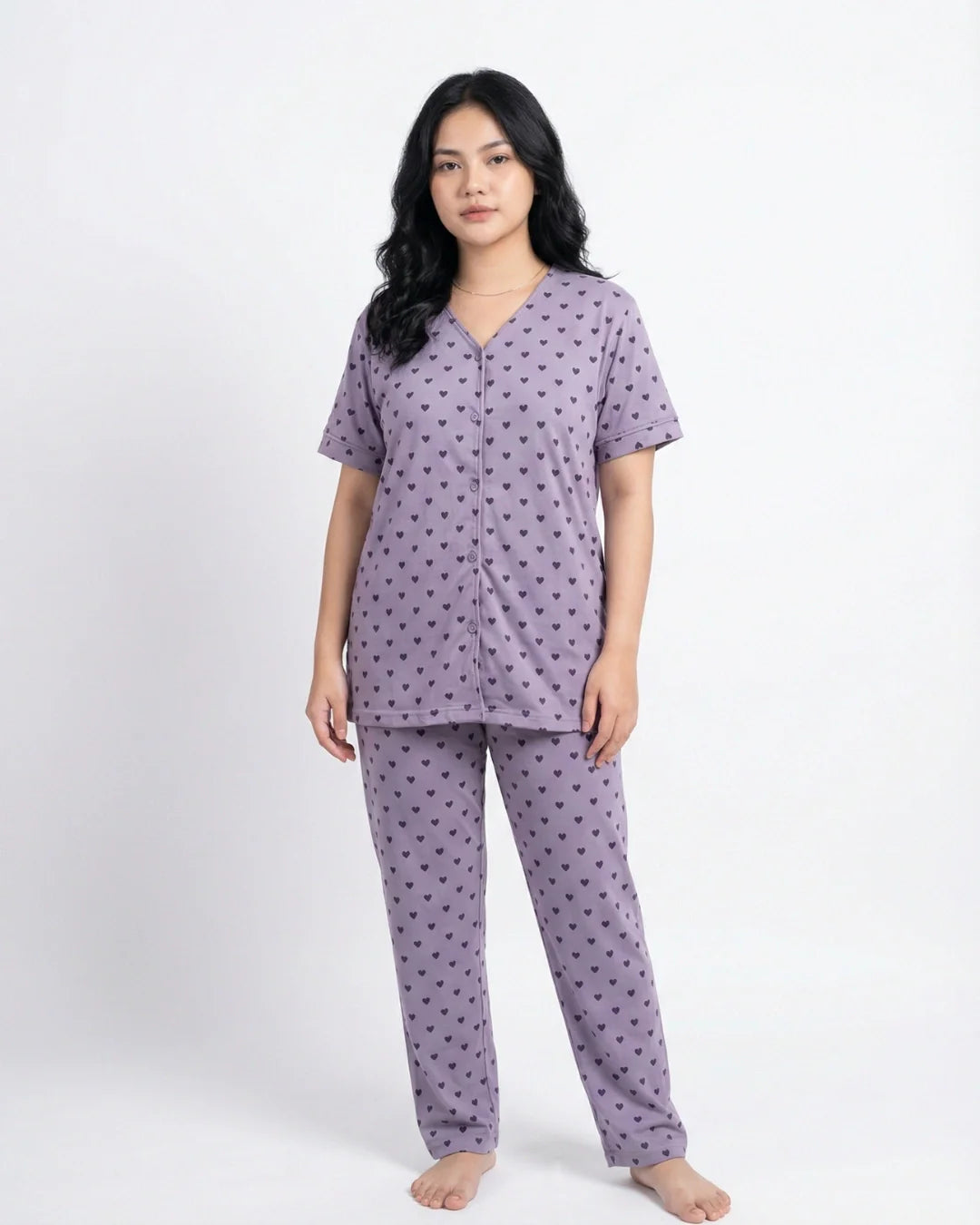 Cotton PJ Set - Heart Bliss