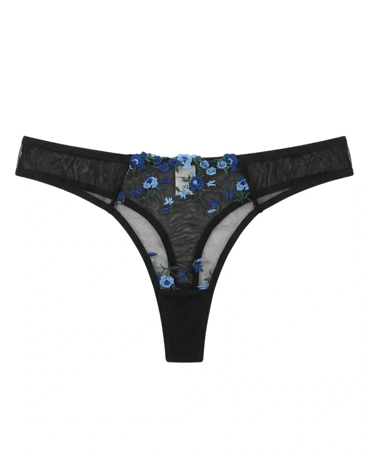 Non Padded Bra Set - Rosy Aura - Blue