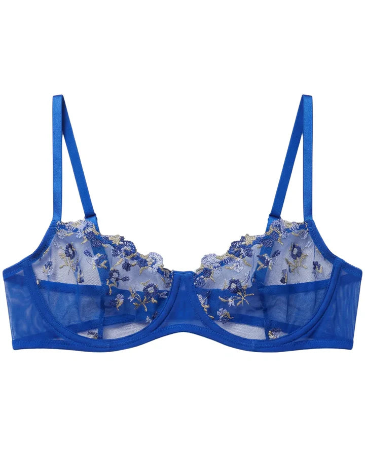 Non Padded Bra Set - Rosy Aura - Blue