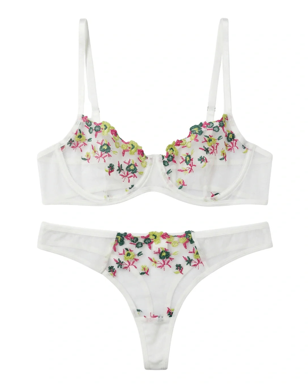 Non Padded Bra Set - Rosy Aura - Blue