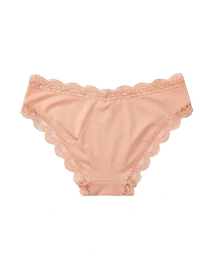 Cotton Bikini - Lush Lace - Peach