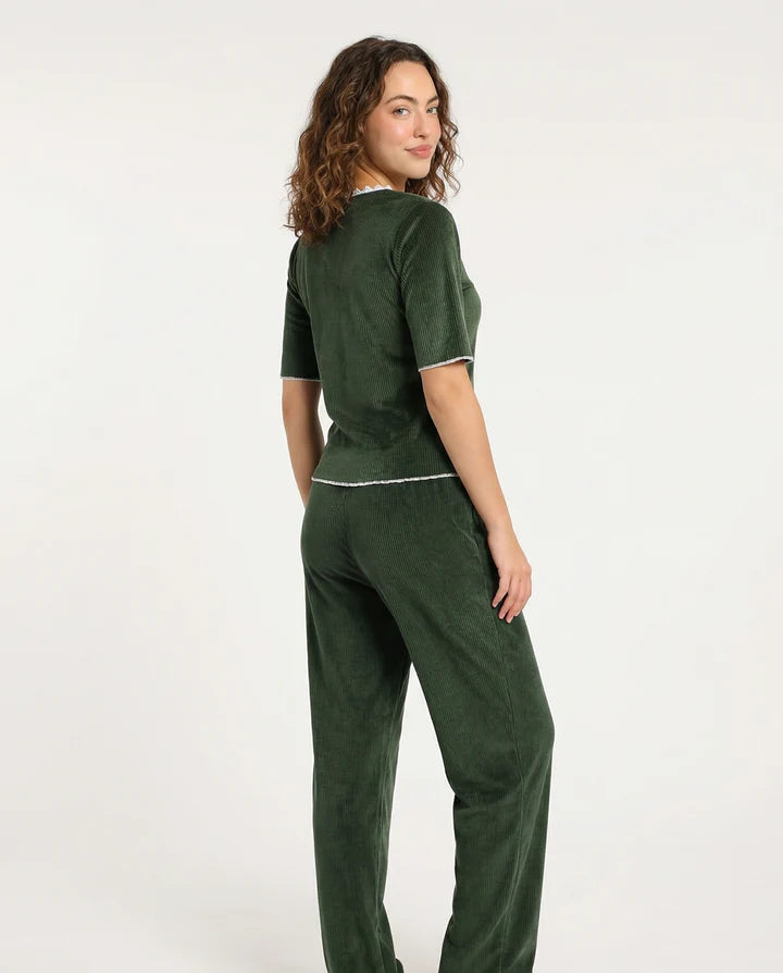 Textured Velvet PJ Set - Classic Lounge