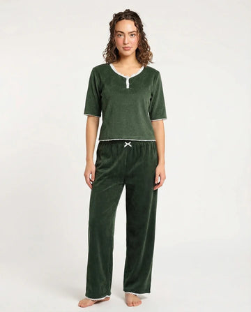 Textured Velvet PJ Set - Classic Lounge