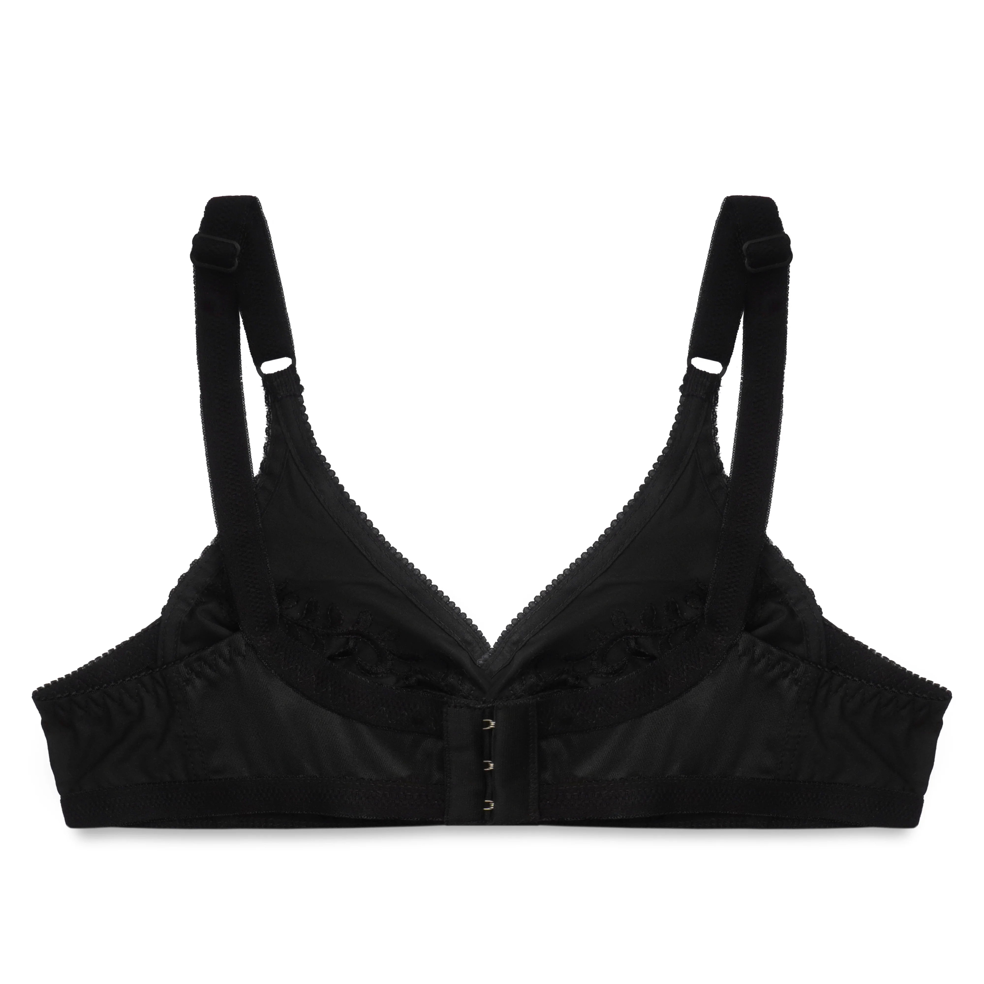 Embroidered Weave Casual Non Padded Wireless Bra
