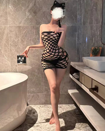 Half Body Stocking - Halo Mesh