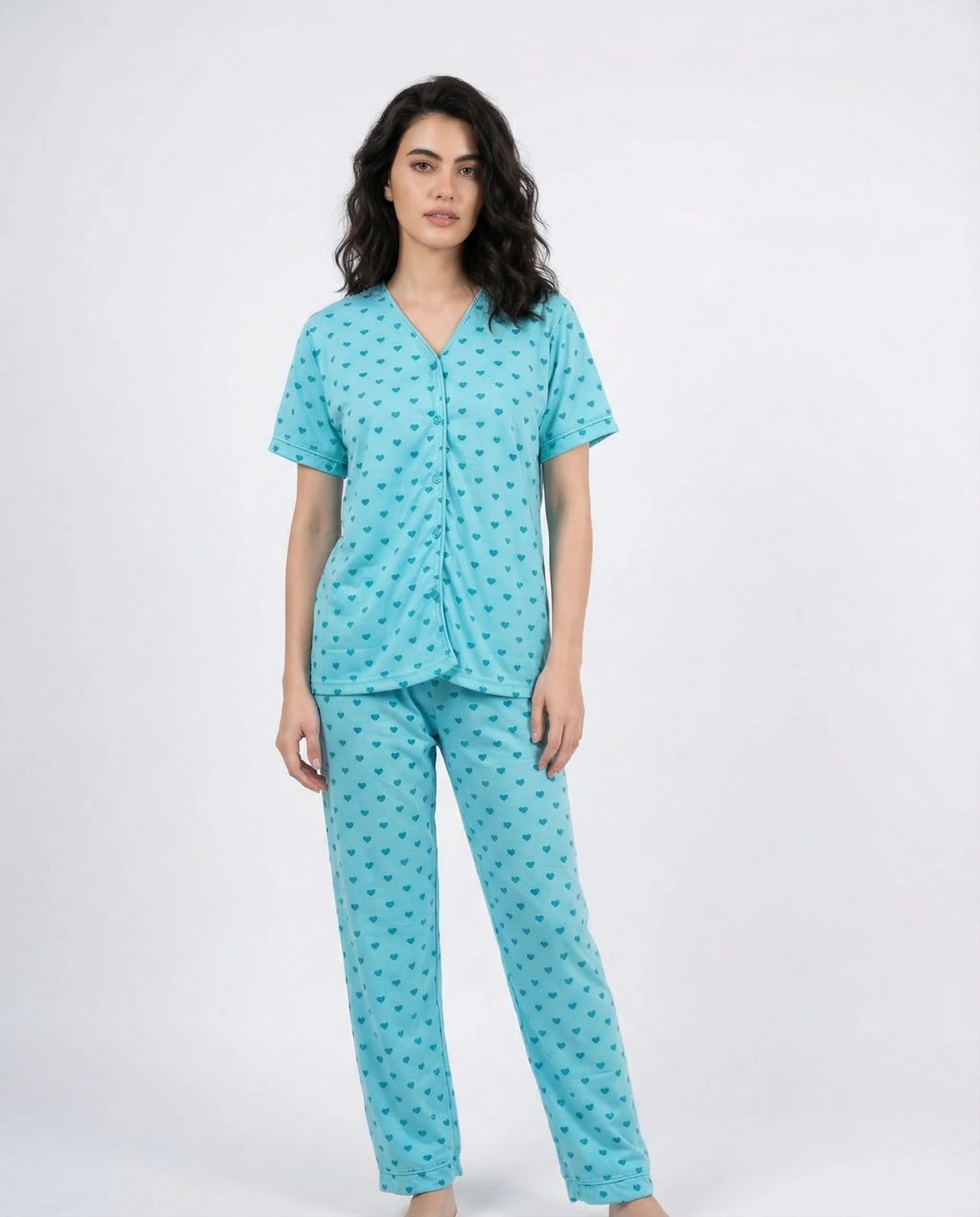 Cotton PJ Set - Heart Bliss