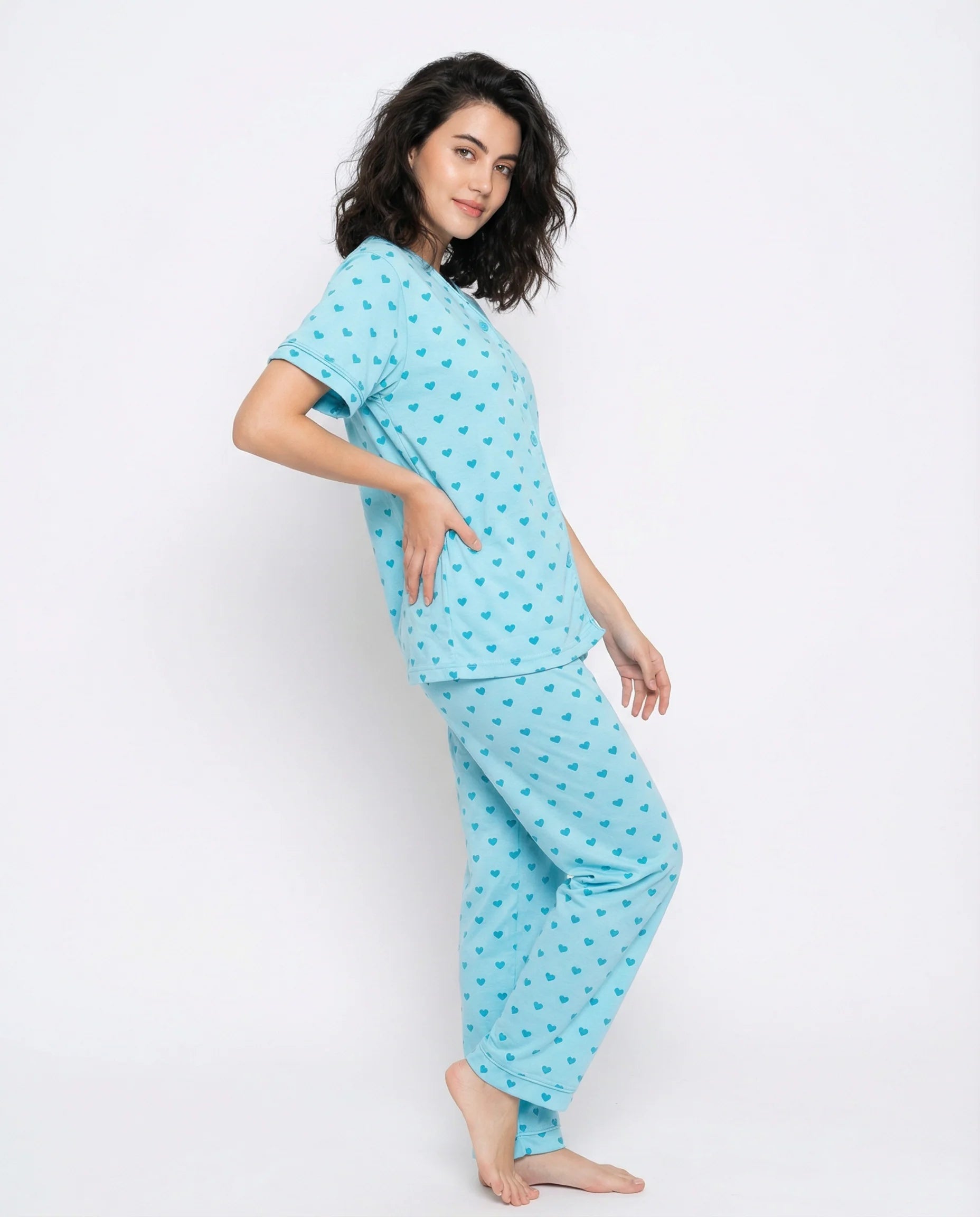 Cotton PJ Set - Heart Bliss