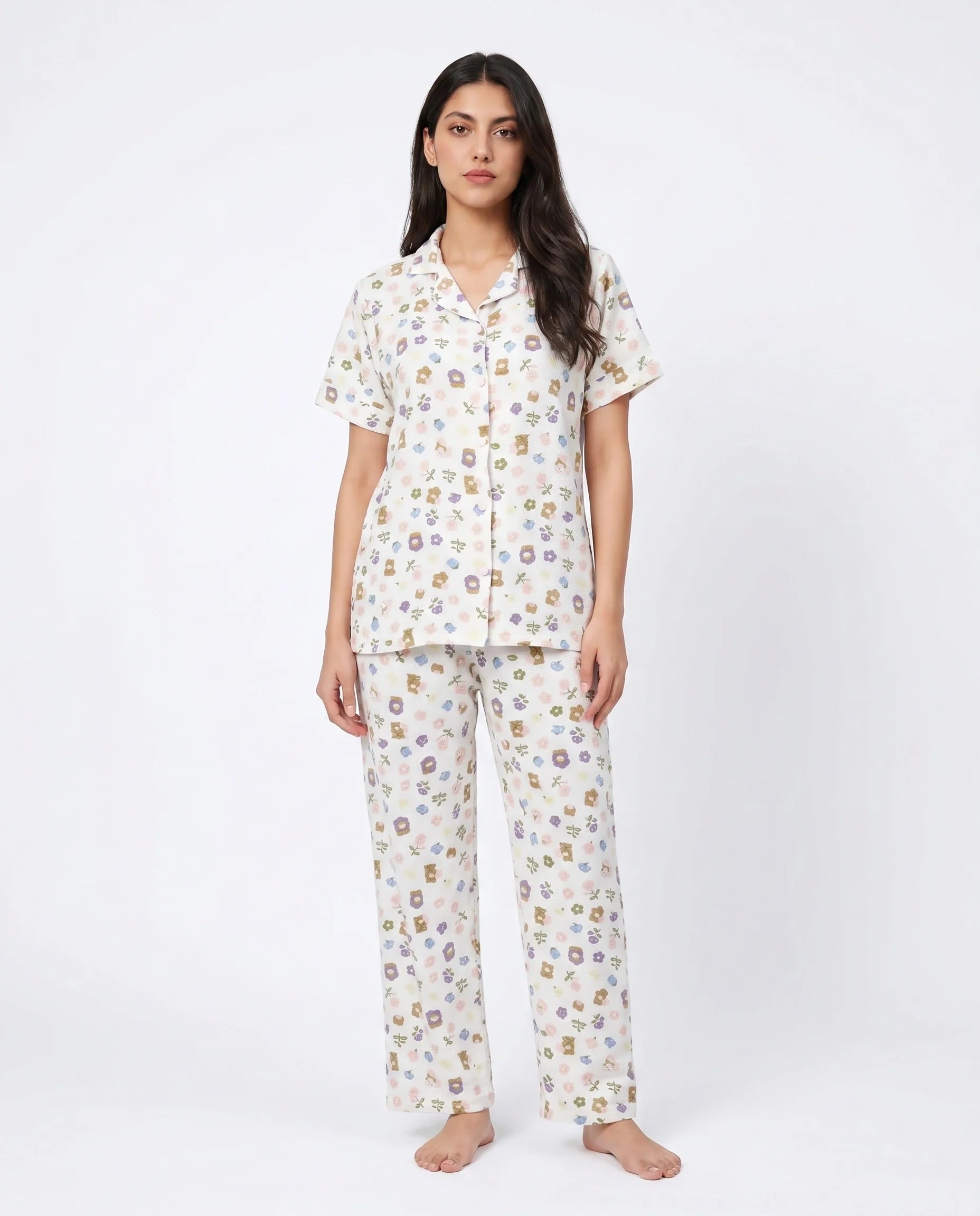 Summer Crinkled Pajama Suit