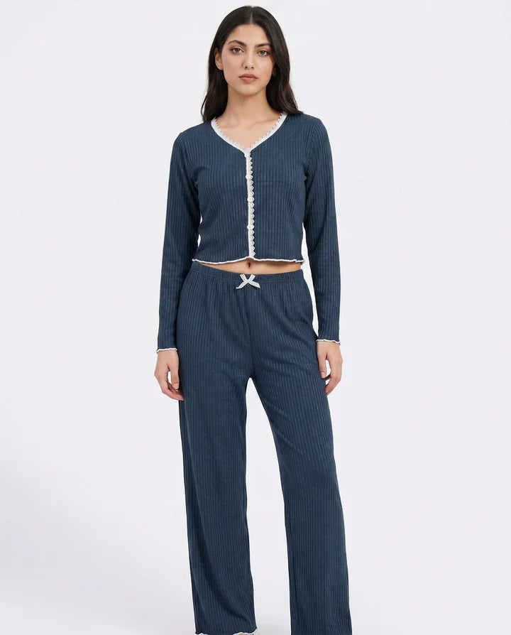Cotton PJ Set - Midnight Comfort