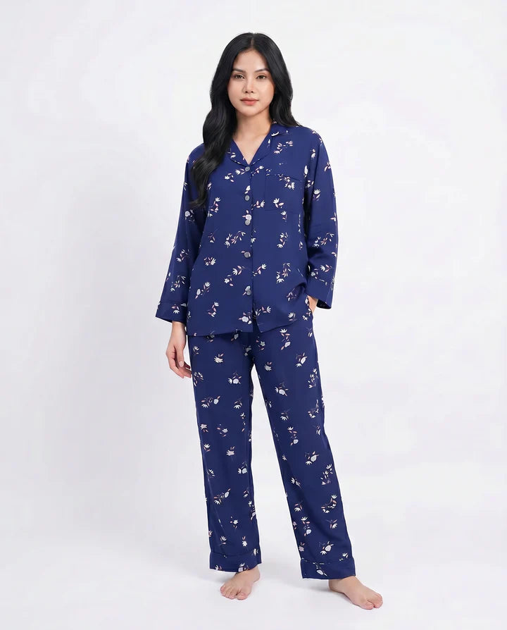 Linen Pajama Suit - Botanica