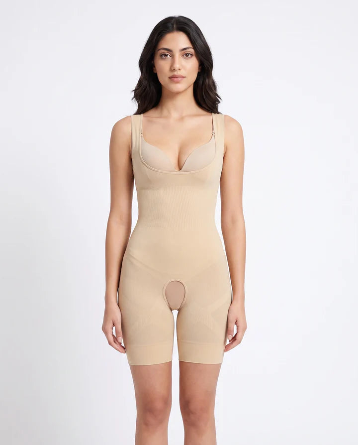 Spanx Full Body Corset Crotch Buckle Body Shaper