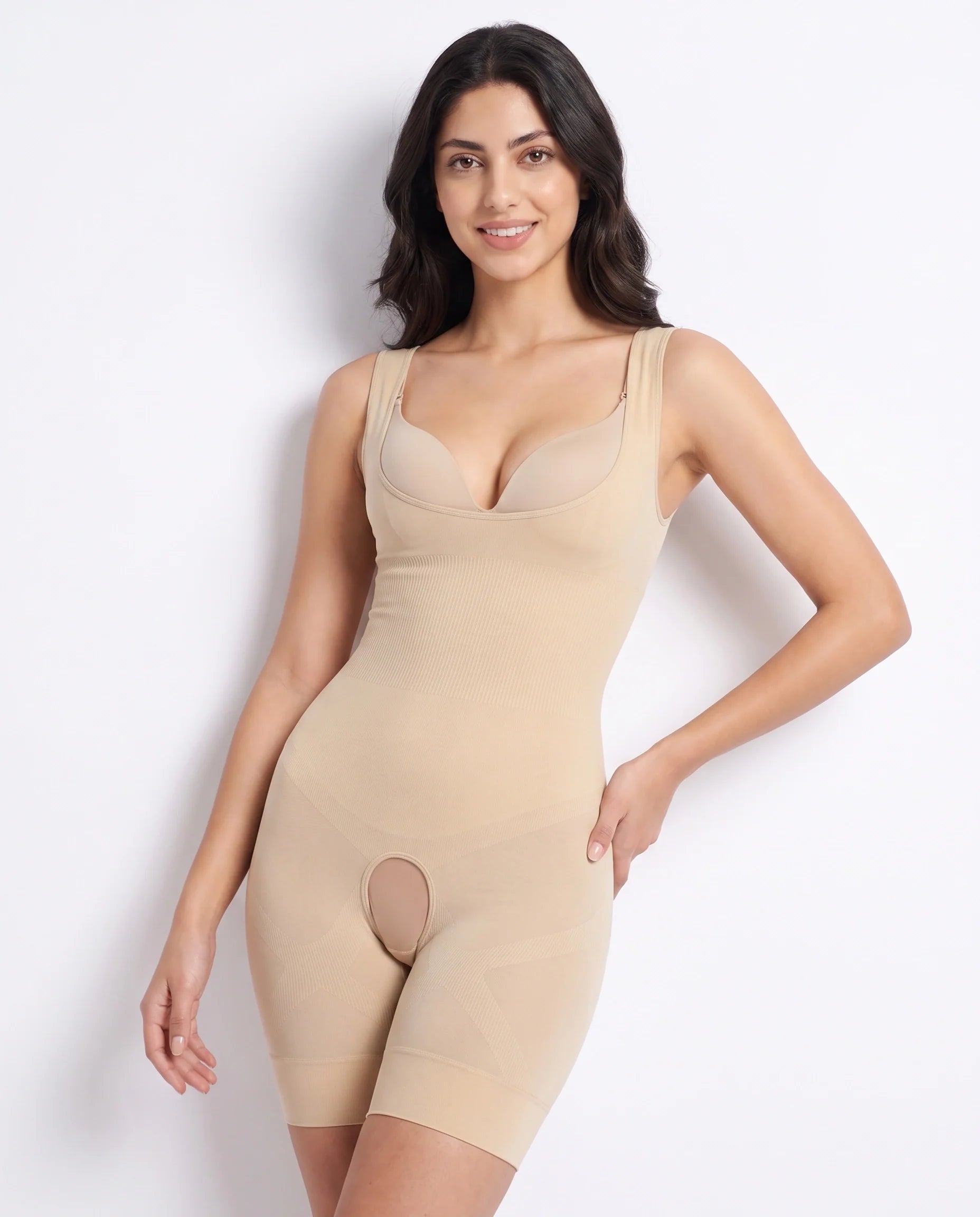 Spanx Full Body Corset Crotch Buckle Body Shaper