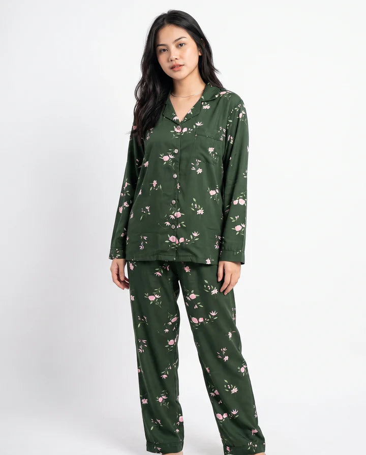 Linen Pajama Suit - Botanica