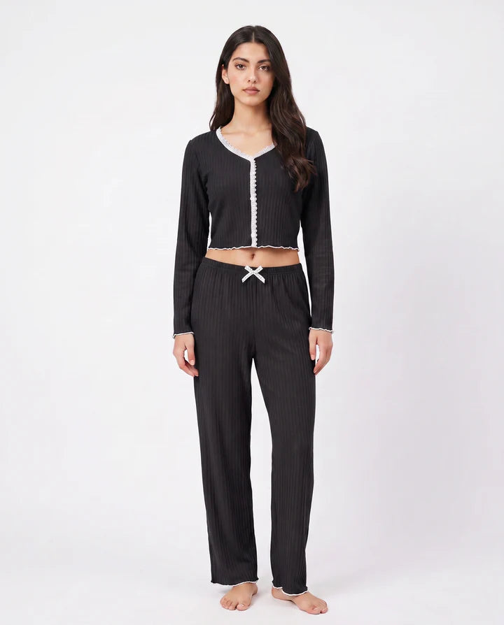 Cotton PJ Set - Midnight Comfort