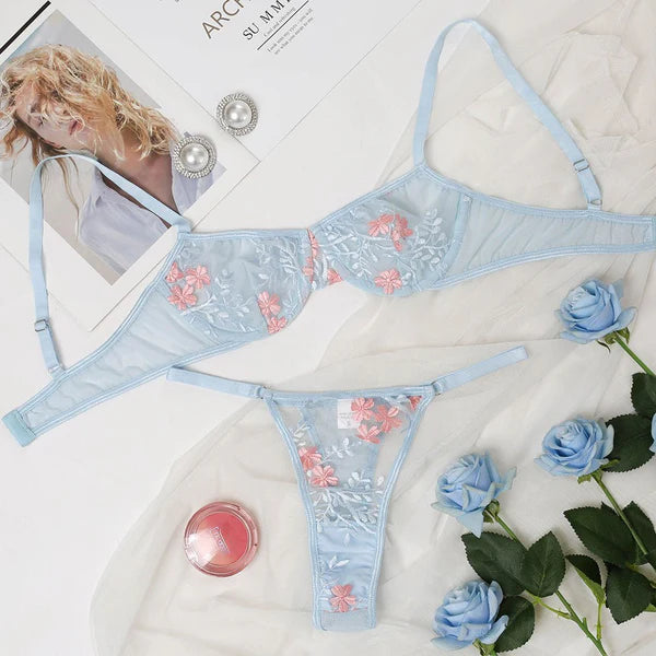 The Dreamy Breeze | Transparent Mesh Two-Piece Underwear Set